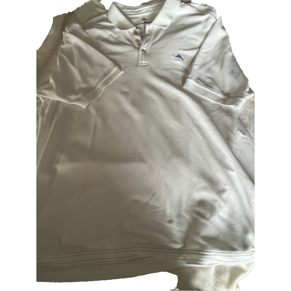 Tommy Bahama Shirt Men XL Pique Cotton Polo Marlin‎ Embroidery Classic
